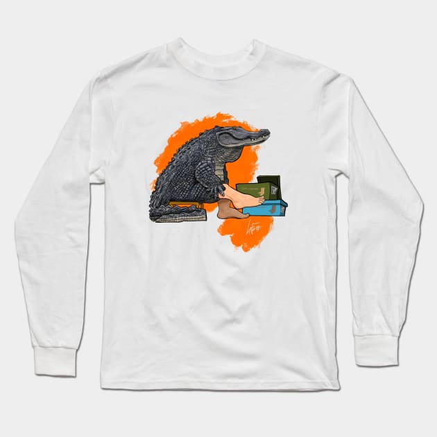 Alligator Boots Long Sleeve T-Shirt by LaFree